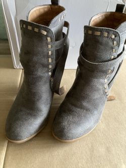 Gray Studded 4” Booties