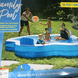 10 foot long family pool Inflatable pool