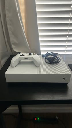White Xbox One S Dgital Console with Controller and Power Cablei