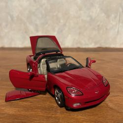 Green light 1:24 Chevrolet corvette C6 targa top metal scale model diecast car