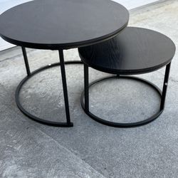 Black Coffee Tables (set Of 2)