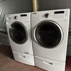 Samsung Front Load Washer And Dryer Everything Works Great 60 Days Warranty 
