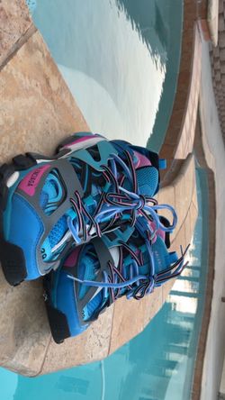 Balenciaga Track Sneakers Blue Pink