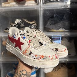 Bapestar Low Paint Splatter “Ivory”