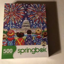 Springbok 500 Piece Puzzle. Summer Fireworks 