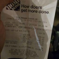 Home Depot Merchandise Card