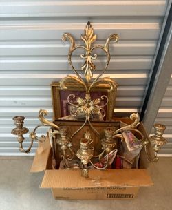 Italian Florentine gilt tole wall candle sconce 5 candles  Pick up in orting Rare vintage Antique