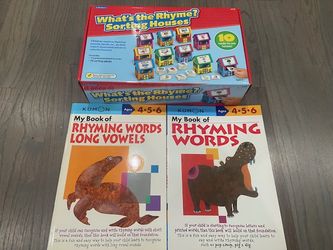 Rhyming Words Bundle: Kumon Books + Lakeshore Sorting Game
