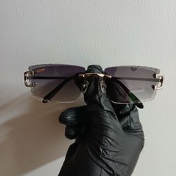 Cartier Diamond Cut Piccadilly Sunglasses black Lense