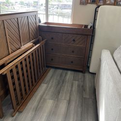 Childcraft Atwood Nursery Furniture Baby Crib Mattress Dresser And Topper