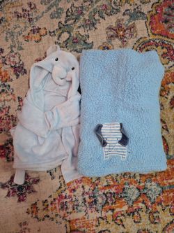 Baby robe and blanket