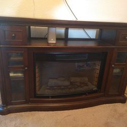72 " TV  stand with fireplace
