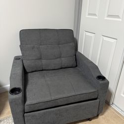 Dark gray accent chair