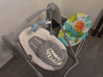 Baby rocker with batteries