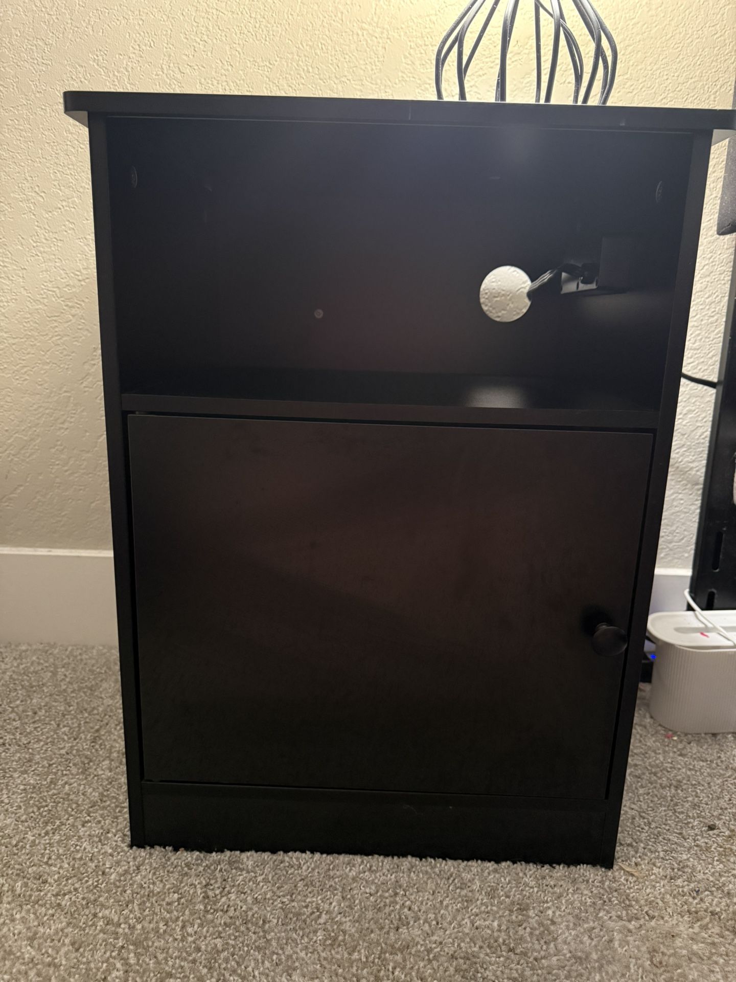 Side Table W/ Power Cord, USB, & Plug-ins