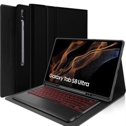 Touchpad Keyboard Case for Samsung Galaxy Tab S8 Ultra 2022 14.6 Inch (SM-X900/X906),