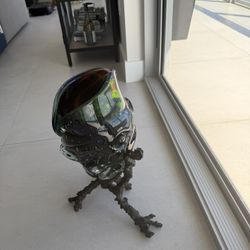 Glass And Bronze Sculpture
