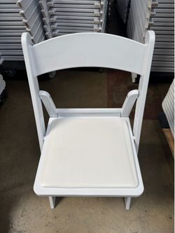 White resin chairs