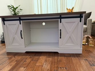 Barn style tv console
