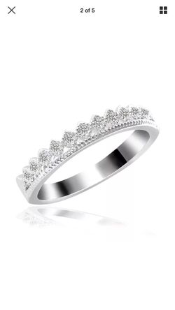Silver Crown Women Ring