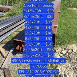 Cheap Metal Sheets,  Cee Purlins,  Steel Tubings And More 