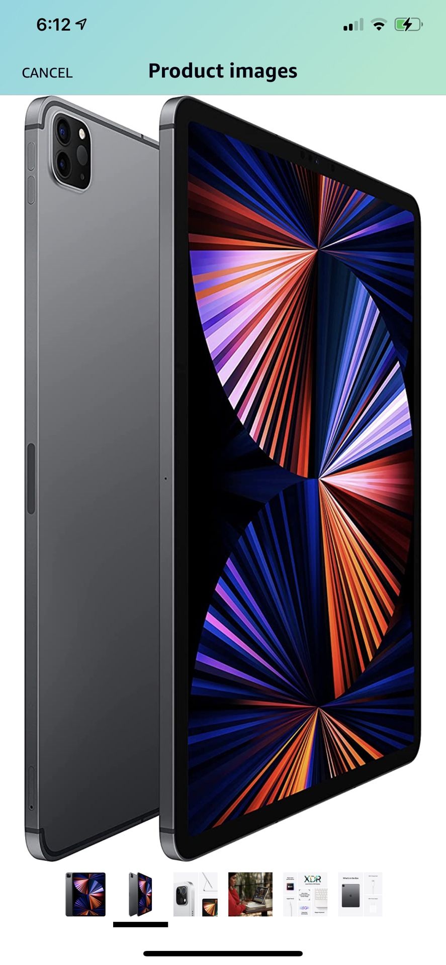  2021 Apple 12.9-inch iPad Pro Wi‑Fi + Cellular 256GB - Space Gray