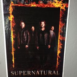 Supernatural Tv Show Canvas Poster Cinema Man Cave Wall Art Room Aesthetic