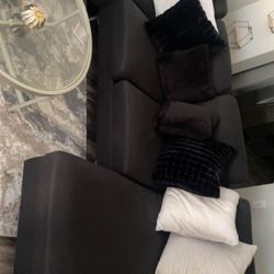 Black Sectional Couch 