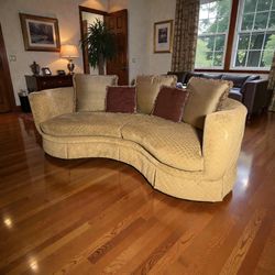 Vintage Custom Designer Sofa Kidney Bean Down Pillows