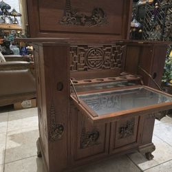 Service Wine Rack  Engraved  Wood 