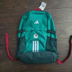 Adidas Mexico National Team Soccer Backpack Green/Black w/ Mexico 2026