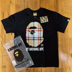 Bape x burberry tee 