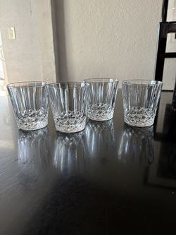 Wedgwood Dynasty crystal double old fashioned glasses - Set of 4