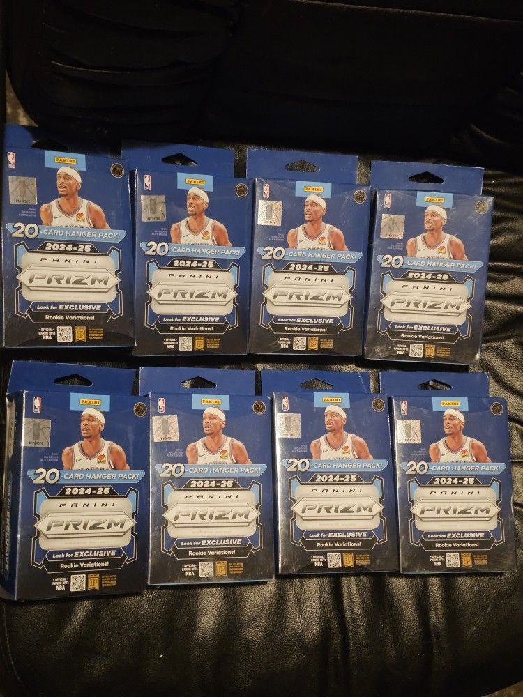 2024-25 Prizm Basketball Cards Hanger Box Lot! 8 Box Lot! New Sealed! All for $150