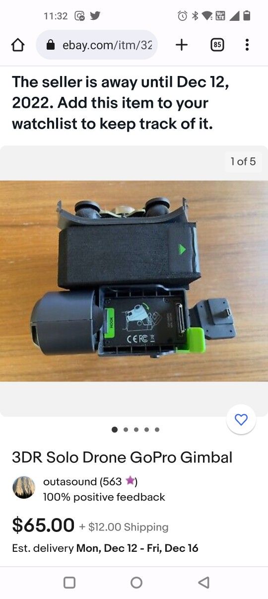 Gimbal 3dr Solo Gopro Gopro Camera Stabilizer Axis Micro Gopro