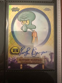 2025 Topps Chrome Spongebov 25th anniversary Squidward Tentacles Auto #SA-ST