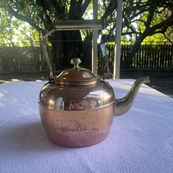 Antique copper kettle