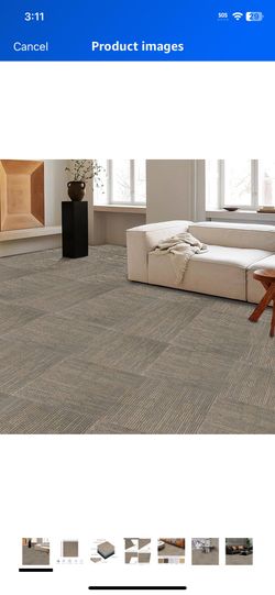 ALTRUISTIC Heavy Duty Bedroom Carpet Tiles, 24" x 24", Non-Slip Soft Commercial Square Floor Tile, 20 Pieces/72 sq ft, FlexLok Tabs Included, for Offi