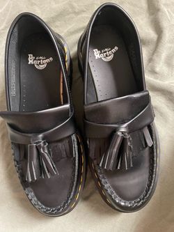 Dr. Martens Black Leather Tassel Loafers