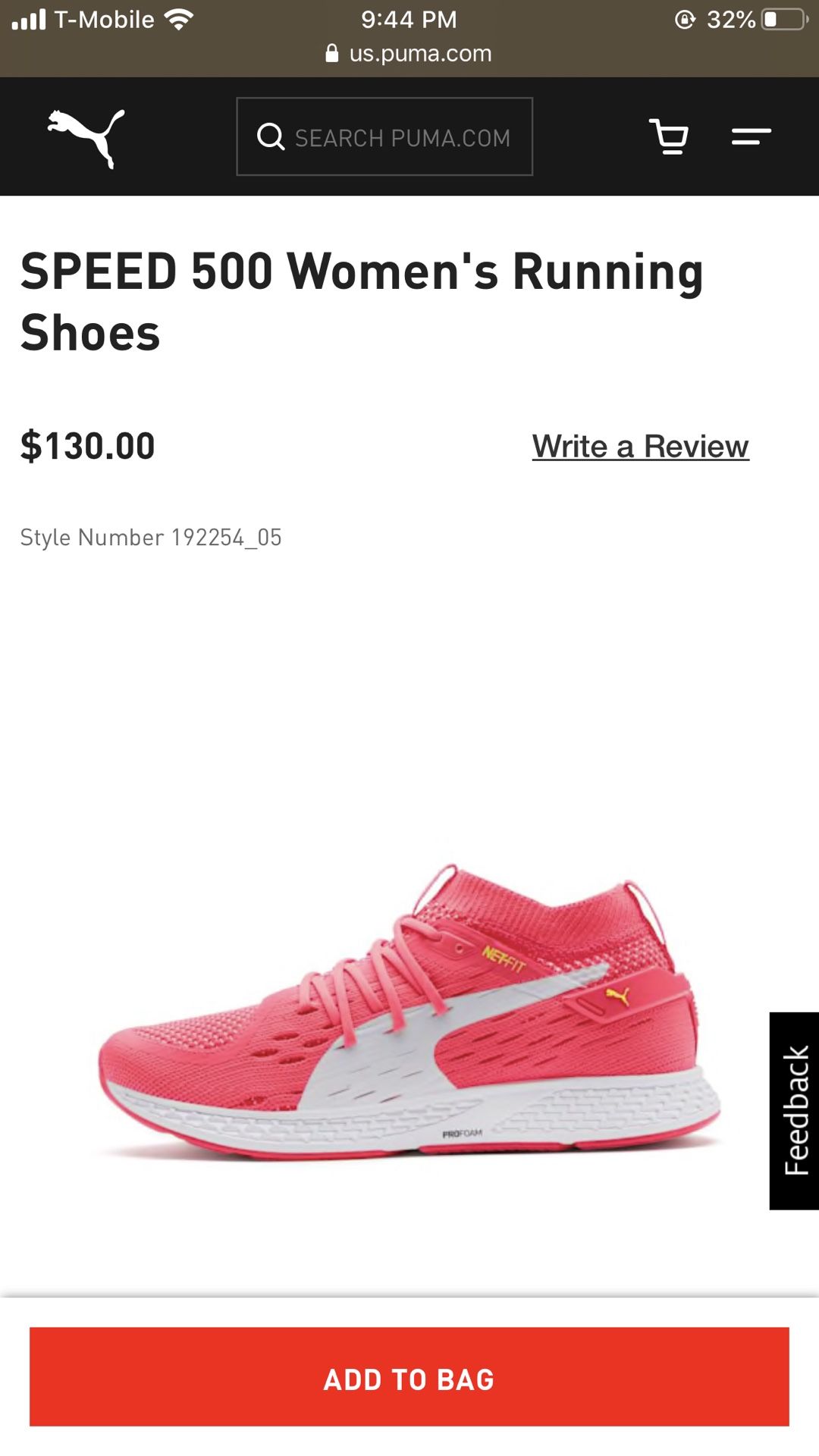 New Women’s Puma Speed 500