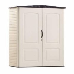 New!! Rubbermaid 2 ft. 4 in. x 4 ft. 8 in. Small Vertical Resin Storage Shed