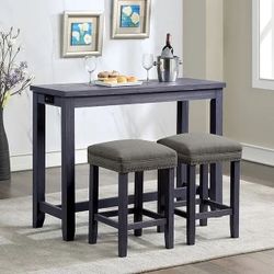 Carmella 3 Pc. Counter Ht. Dining Set with a USB Power outlet Now 298.00 Free Delivery 🚚 