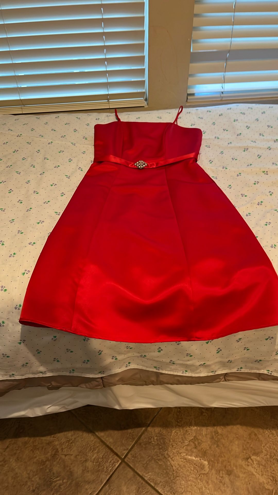 Red Dress With Shaw
