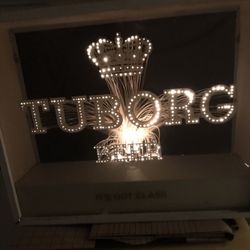 Vintage *TURBORG BEER SIGN * Moving Fiber Optic Lights