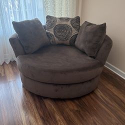 57” Swivel Accent Chair 