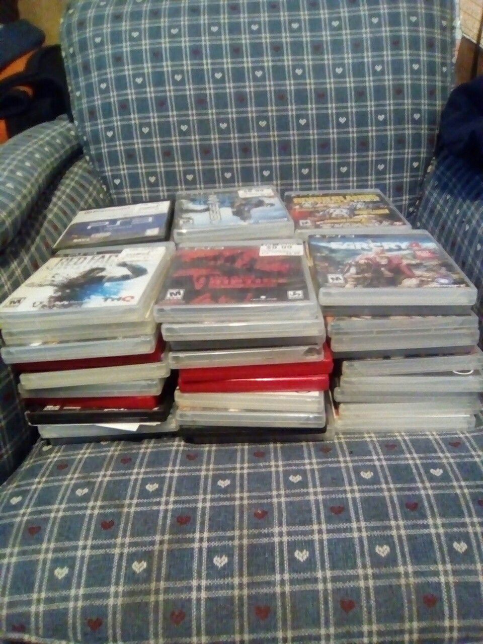PS3 Games 59 and "32 flat screen tv etc.
