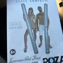 new poza pool noodles silver confetti 