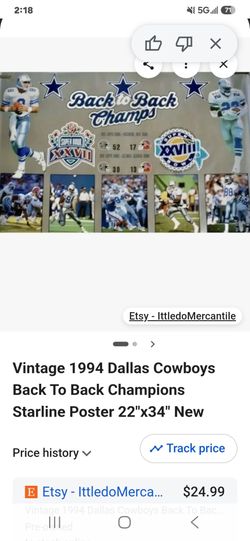Vintage Dallas Cowboys Poster