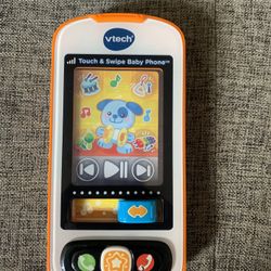 VTech Touch and Swipe Baby Phone Learning Toy for Baby Orange / Tested!
