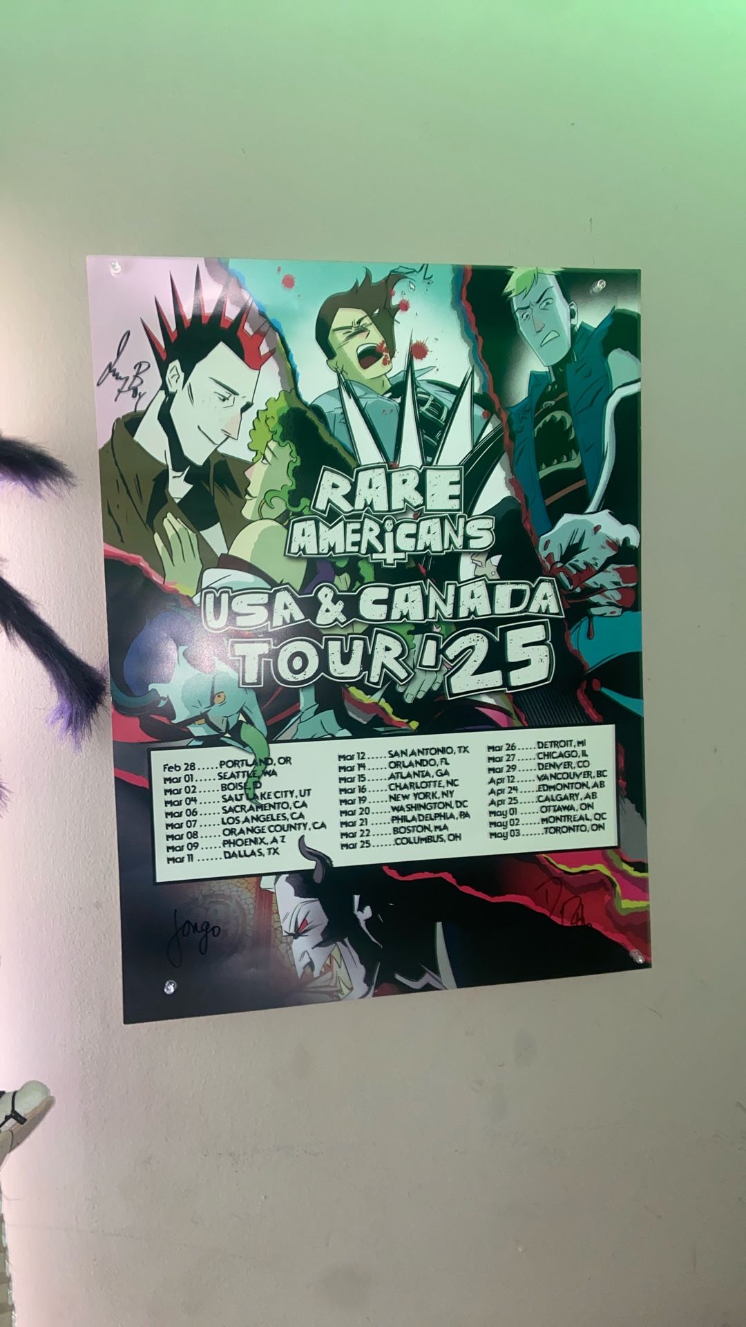 Rare Americans US and Canada tour 2025 signed Meet Up Only